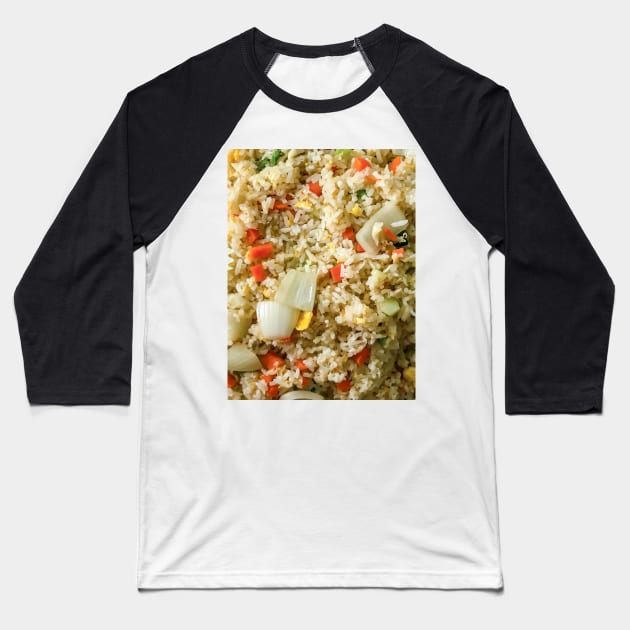 Fried rice textured background Baseball T-Shirt by FOGSJ